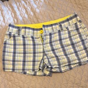 3/30 ❤️ SO Plaid Women Shorts in Yellow and Gray